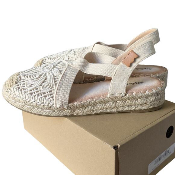 NWT Source Unknown Woven Beige Espadrilles - Size 38 - Picture 3 of 6